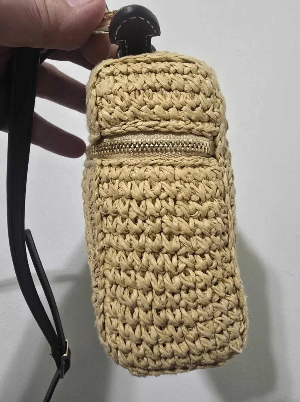 Tory Burch Romy Straw Slim Top Handle Bag